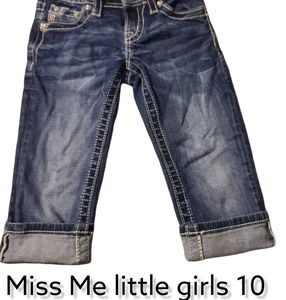 Little girls Miss Me cuffed capri size 10